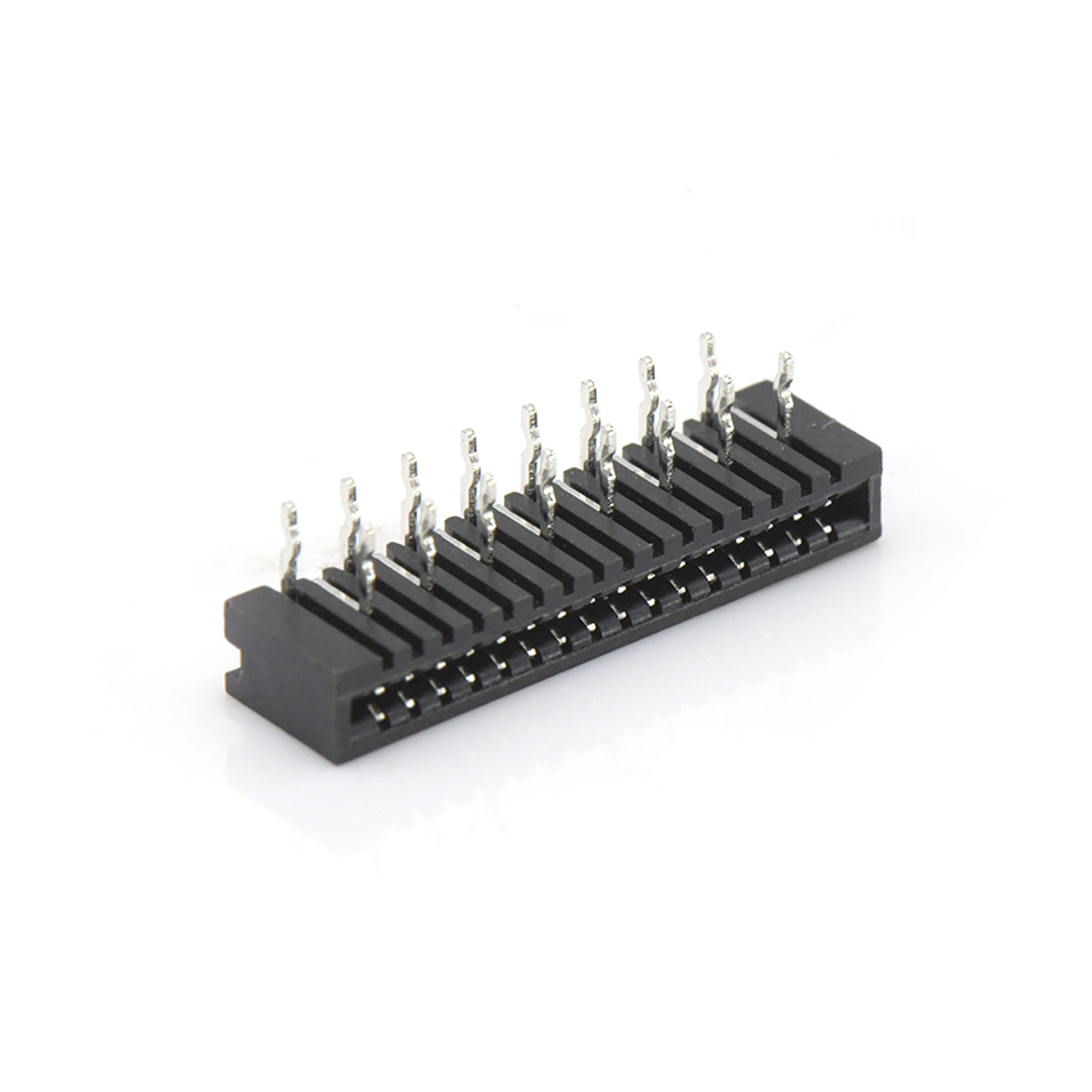 Pitch 1.00mm 90º C型 卧插 16Pin 黑色